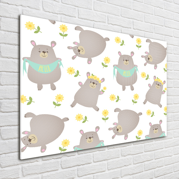 Plexiglas foto Illustratie van een teddybeer