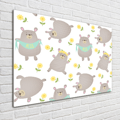 Plexiglas foto Illustratie van een teddybeer