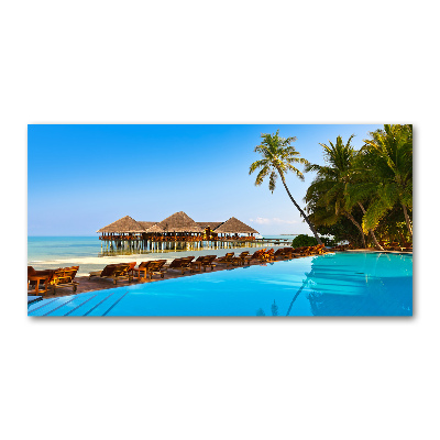 Plexiglas schilderij Zwembad op de Malediven
