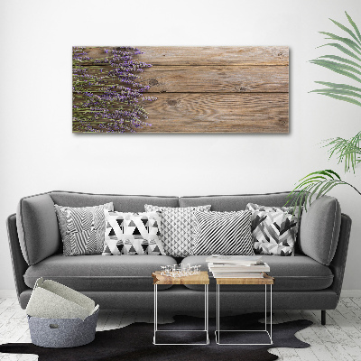 Foto plexiglas Lavendel op hout