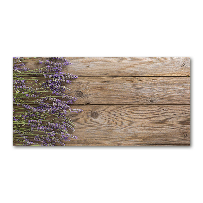 Foto plexiglas Lavendel op hout