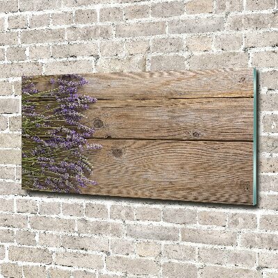 Foto plexiglas Lavendel op hout