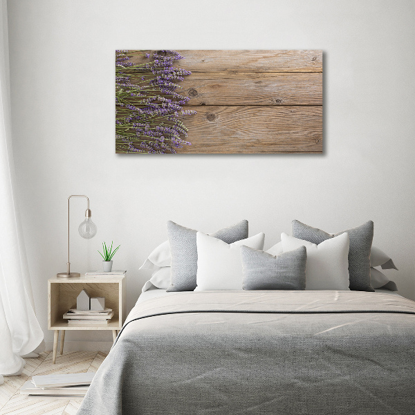 Foto plexiglas Lavendel op hout