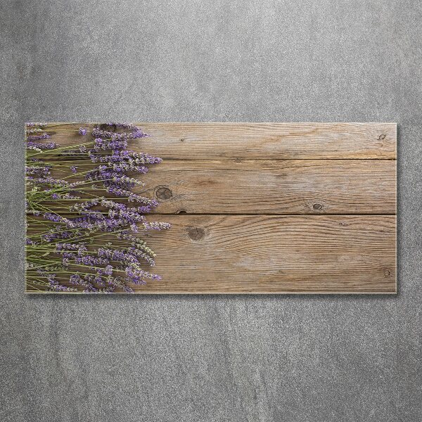 Foto plexiglas Lavendel op hout