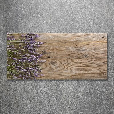 Foto plexiglas Lavendel op hout