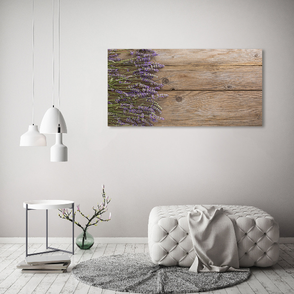 Foto plexiglas Lavendel op hout