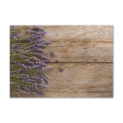 Foto plexiglas Lavendel op hout