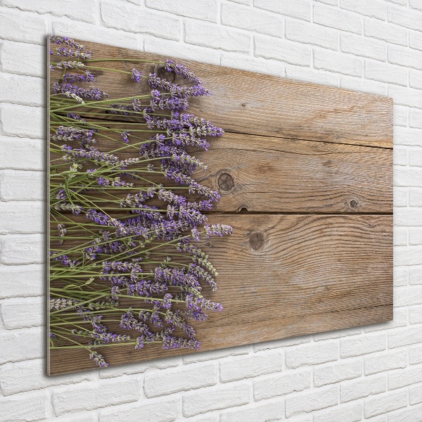 Foto plexiglas Lavendel op hout