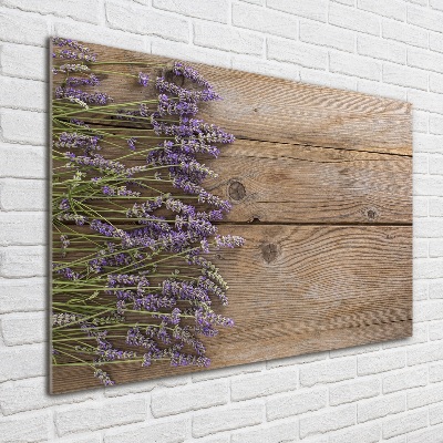 Foto plexiglas Lavendel op hout