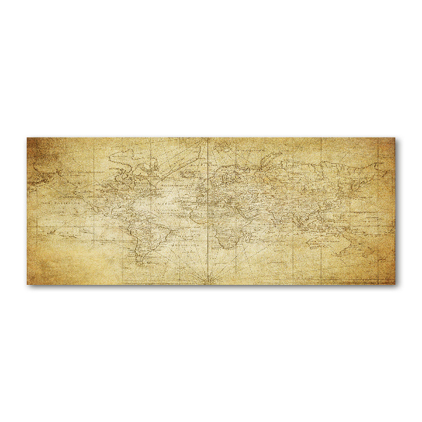 Plexiglas schilderij Oude wereldkaart