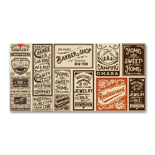 Plexiglas foto Advertenties en etiketten