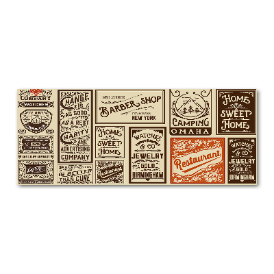 Plexiglas foto Advertenties en etiketten