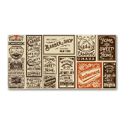 Plexiglas foto Advertenties en etiketten