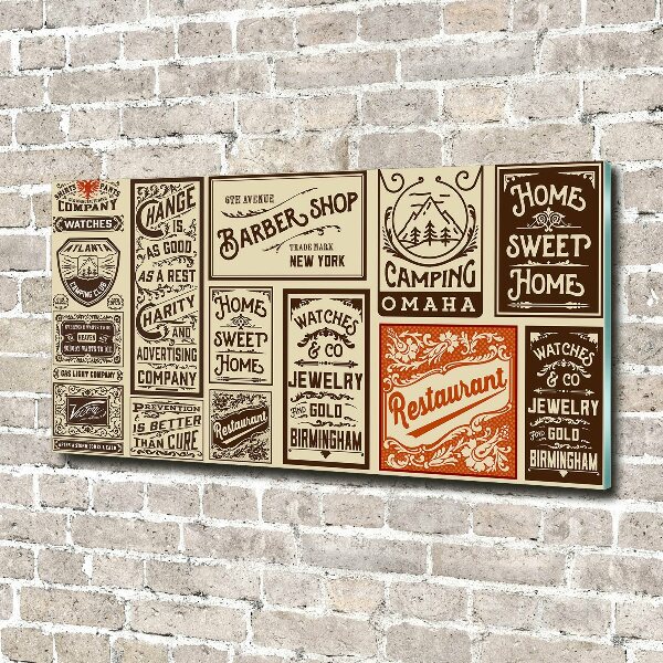 Plexiglas foto Advertenties en etiketten