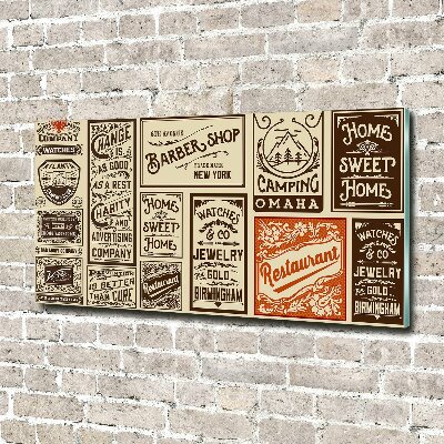 Plexiglas foto Advertenties en etiketten