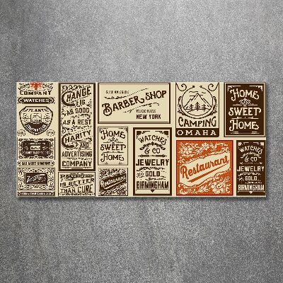 Plexiglas foto Advertenties en etiketten