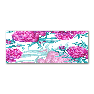 Schilderij op acrylglas Roze pioenrozen