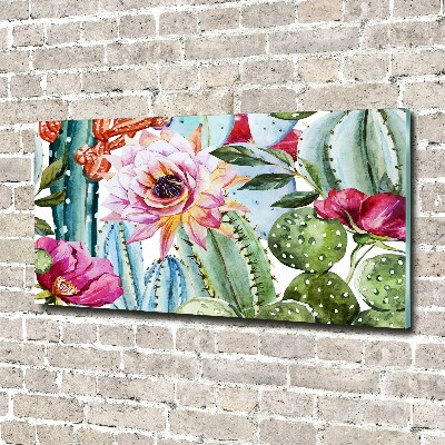 Plexiglas foto Cactussen en bloemen