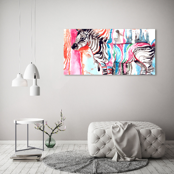 Foto in plexiglas Kleurrijke zebra