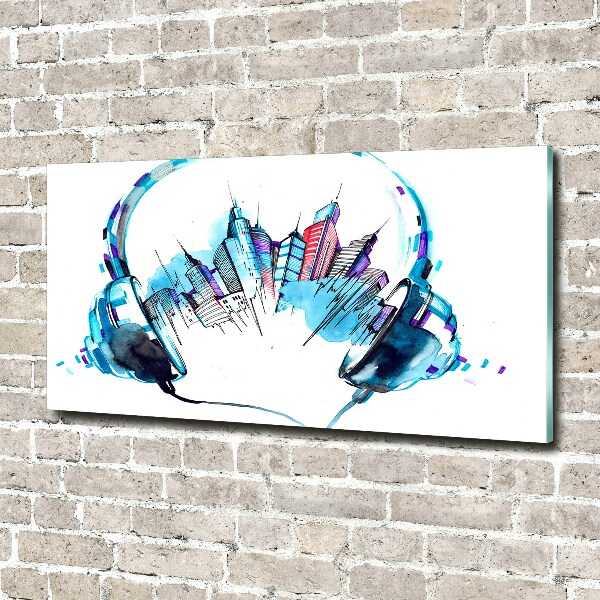 Plexiglas schilderij Geluiden van de stad