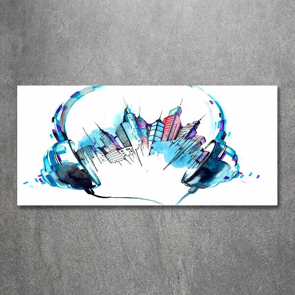 Plexiglas schilderij Geluiden van de stad