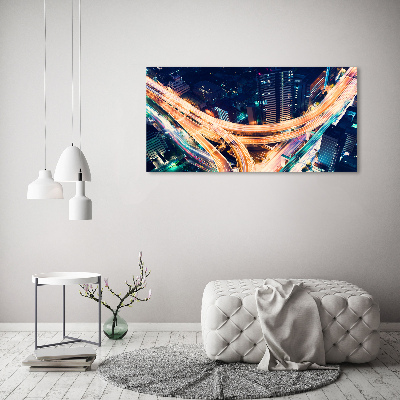 Schilderij op acrylglas Snelweg van Tokio