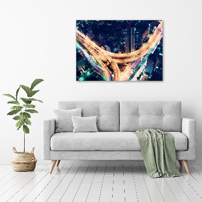 Schilderij op acrylglas Snelweg van Tokio