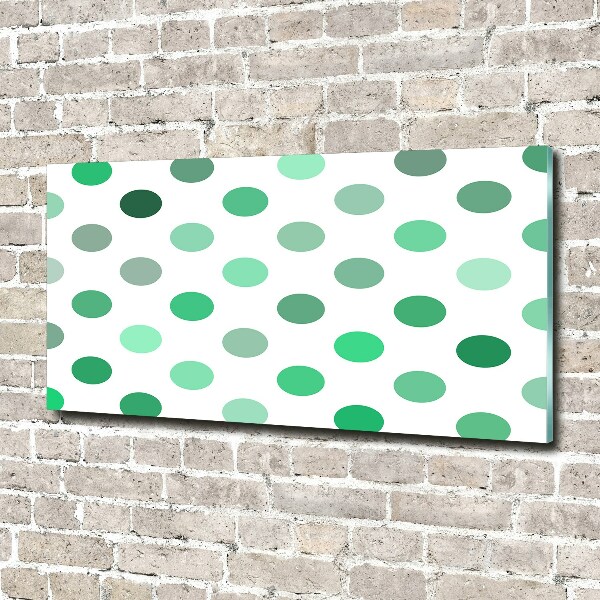 Schilderij op acrylglas Groene stippen