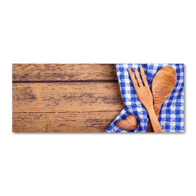 Schilderij op acrylglas Houten bestek
