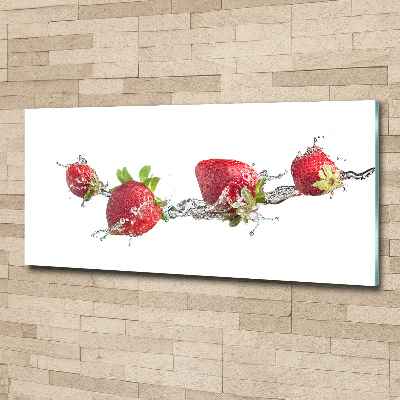 Foto in plexiglas Aardbeien en water
