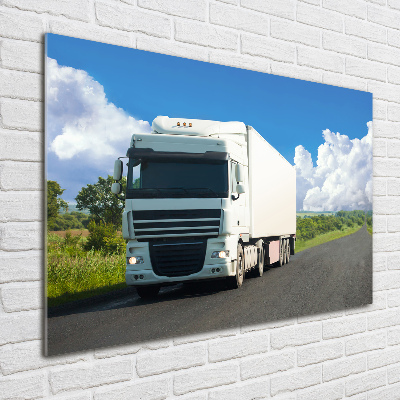 Foto op plexiglas Witte vrachtwagen