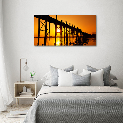 Plexiglas schilderij Zonsondergangbrug