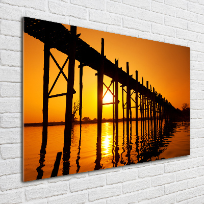 Plexiglas schilderij Zonsondergangbrug