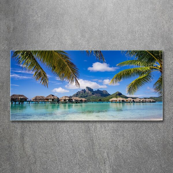 Plexiglas foto Palmbomen in Bora Bora