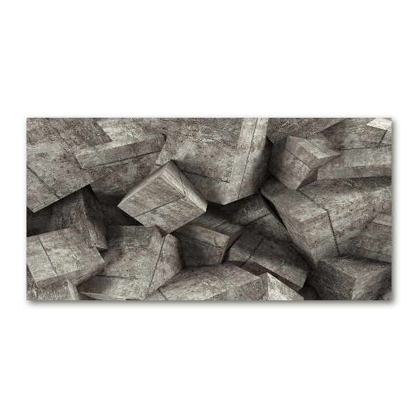 Foto in plexiglas Betonnen kubussen