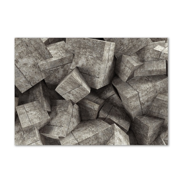Foto in plexiglas Betonnen kubussen