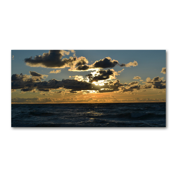 Foto op plexiglas Zonsondergang boven de zee