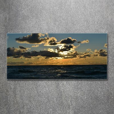 Foto op plexiglas Zonsondergang boven de zee