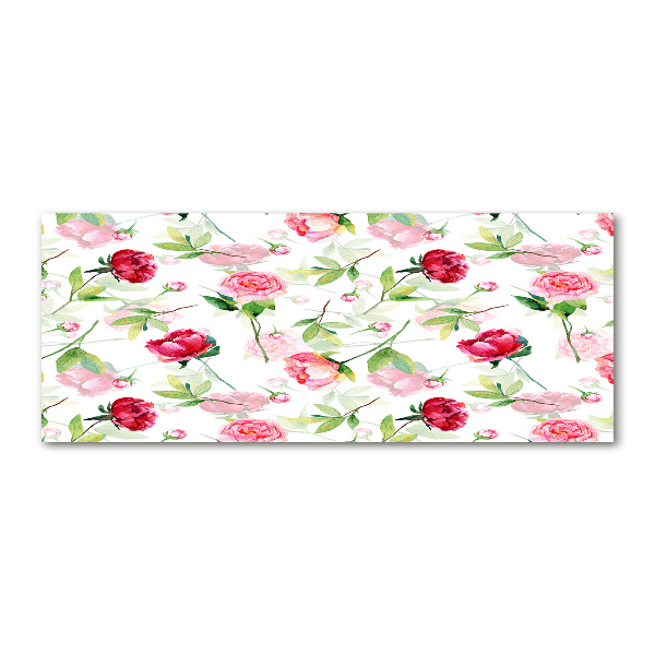 Plexiglas schilderij Roze pioenrozen