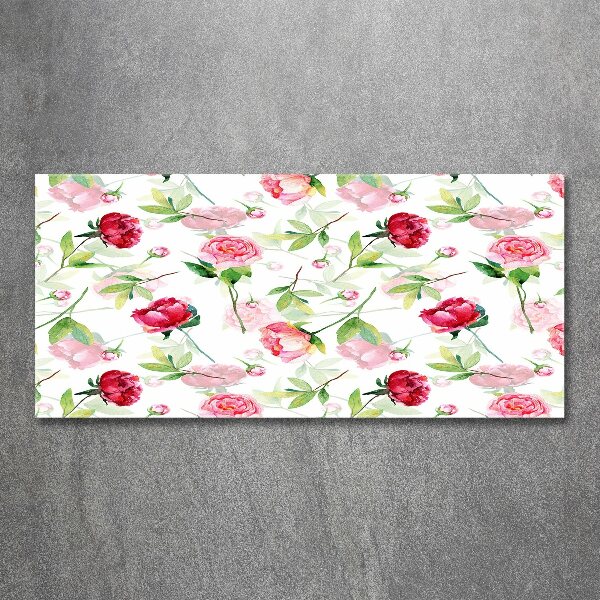 Plexiglas schilderij Roze pioenrozen