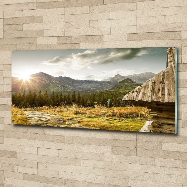 Plexiglas schilderij Huis in de bergen