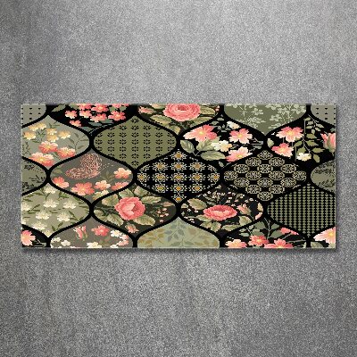 Schilderij op acrylglas Bloemenpatroon