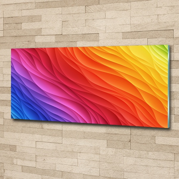 Schilderij op acrylglas Kleurrijke golven