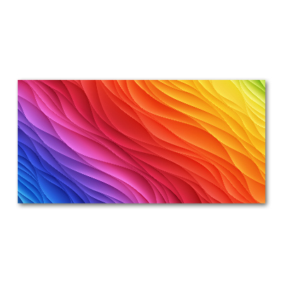 Schilderij op acrylglas Kleurrijke golven