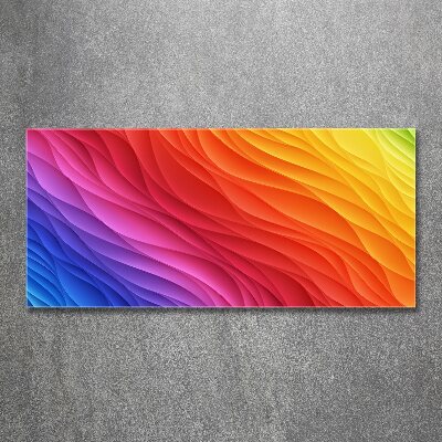 Schilderij op acrylglas Kleurrijke golven