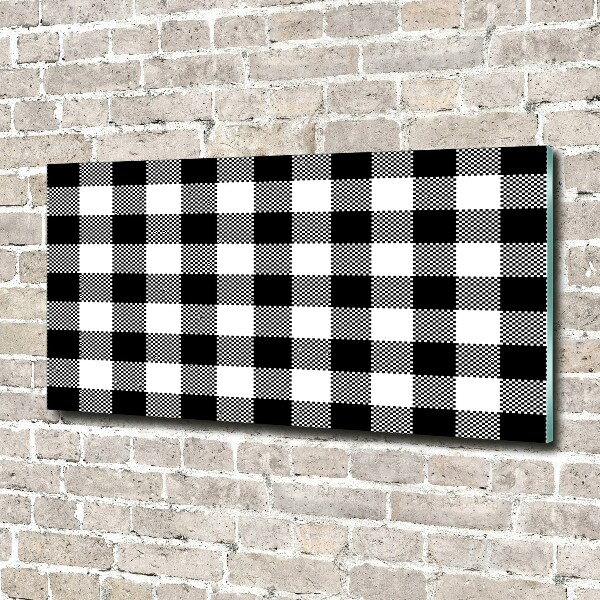 Schilderij op acrylglas Zwart-wit geblokt