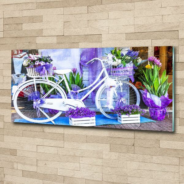 Foto plexiglas Witte fiets