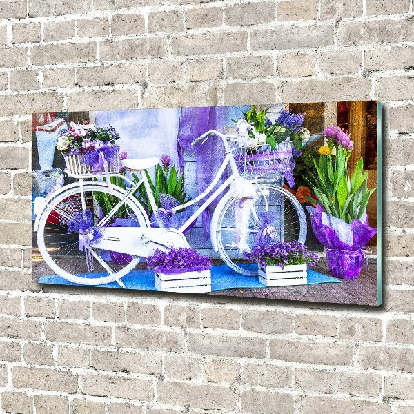 Foto plexiglas Witte fiets