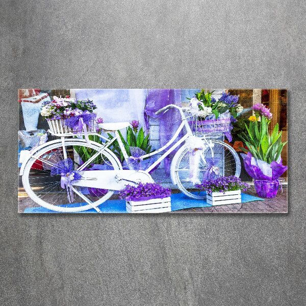 Foto plexiglas Witte fiets