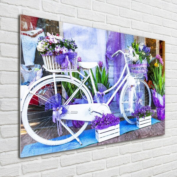 Foto plexiglas Witte fiets